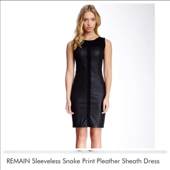 remain Dresses & Skirts - suede sheath LBD midi dress day-to-night